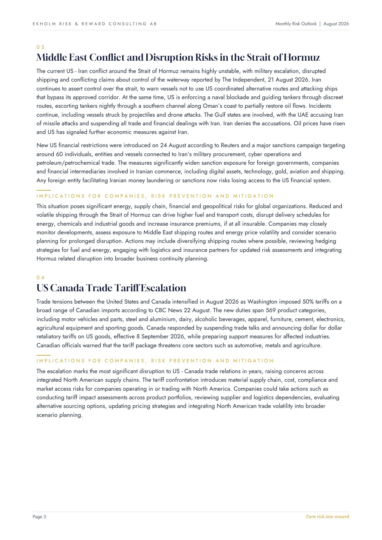 Monthly Risk Outlook | August 2026, page 4