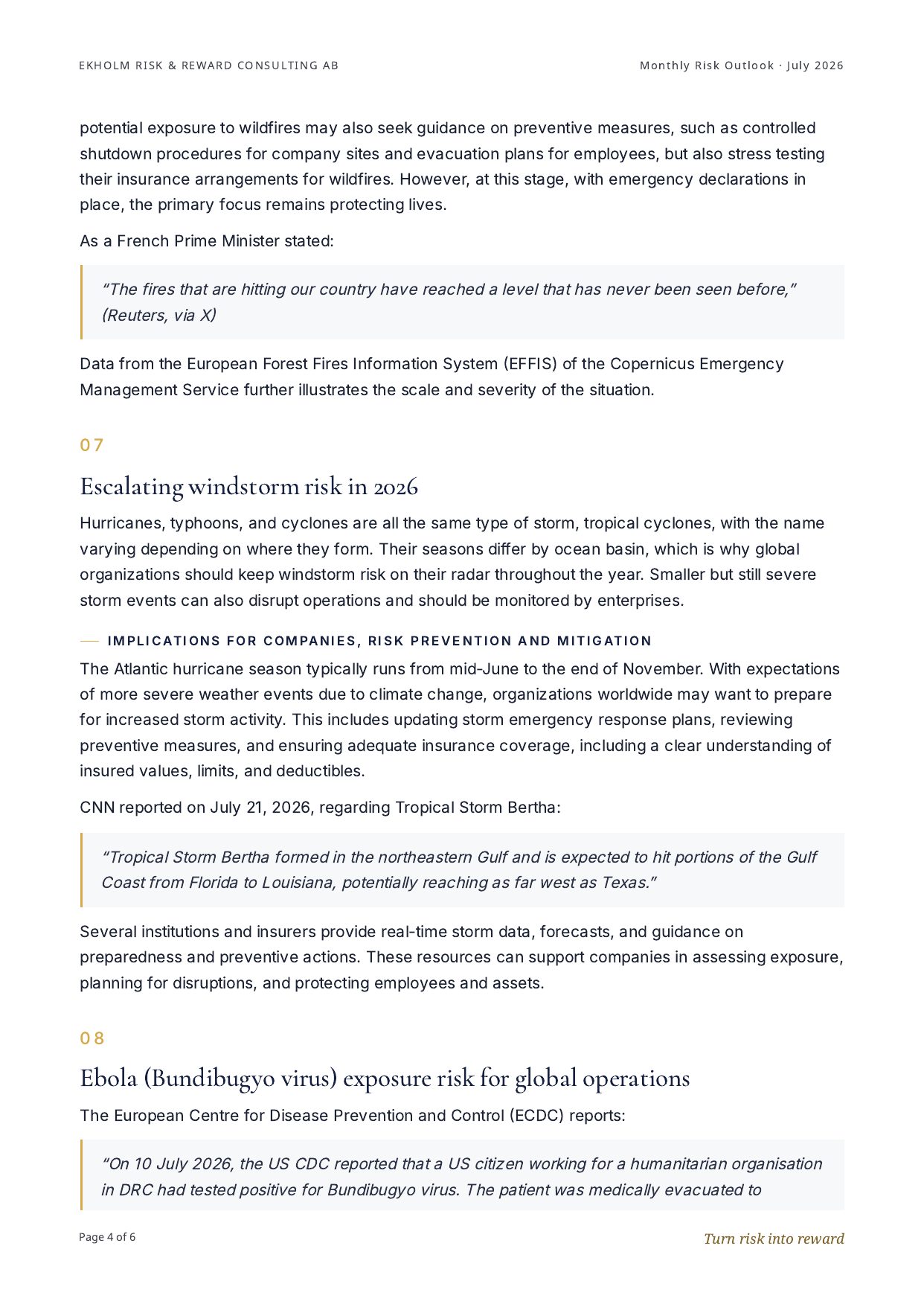 Monthly Risk Outlook | July 2026, page 5